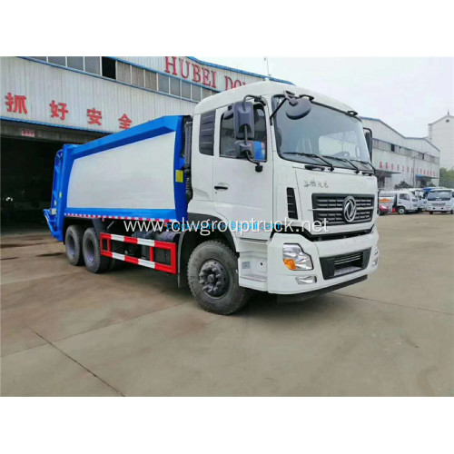 Dongfeng 6x4 hydraulically rear loader garbage truck